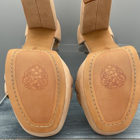 NEW Vince Camuto Women’s Mahgs Heeled Platform Sandals Beige Size 10M - Picture 10 of 10